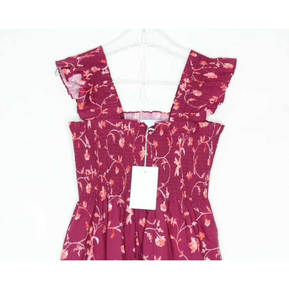 Hill House The Ellie Nap Dress Burgundy Botanical Women's Dresses  Size XS, S - Picture 4 of 10